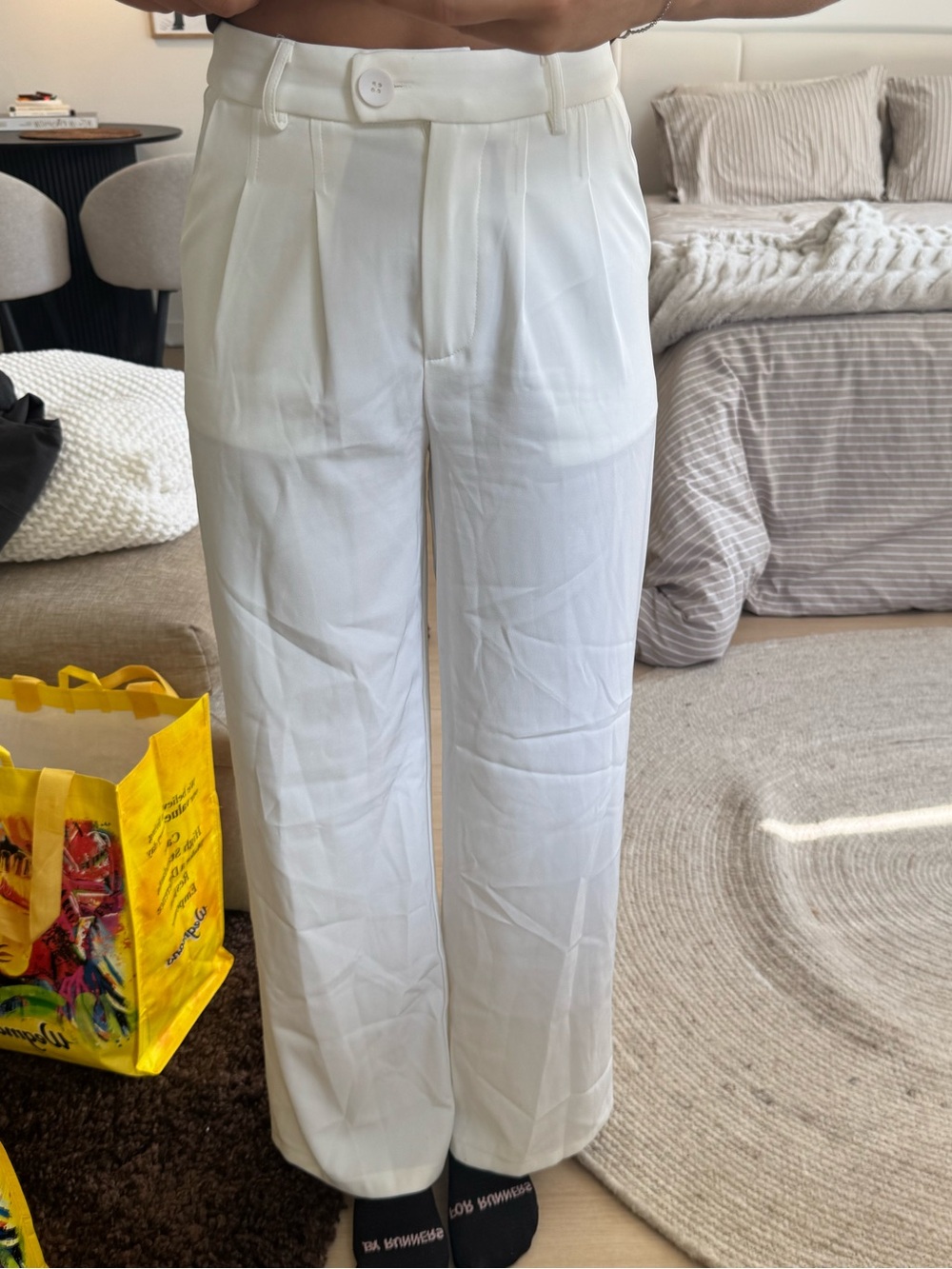 Women's Cream/ Off white Dress Pants
